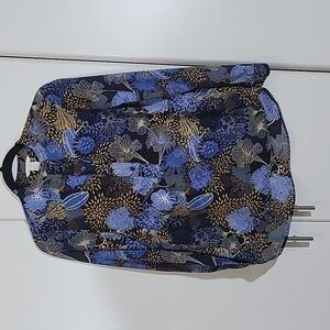 H&M Women's Multicolor 100% Polyester Long Sleeve Button Front Casual Blouse 2